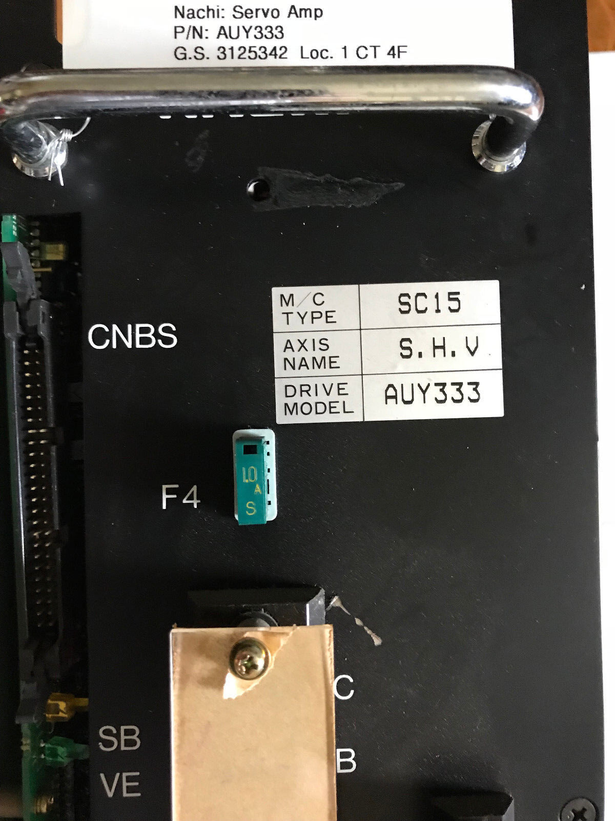 Nachi-Fujikoshi Auy333 Servo Amplifier 200-220(Um843),Nachi Auy333,Sc15,S.H.V,Ad