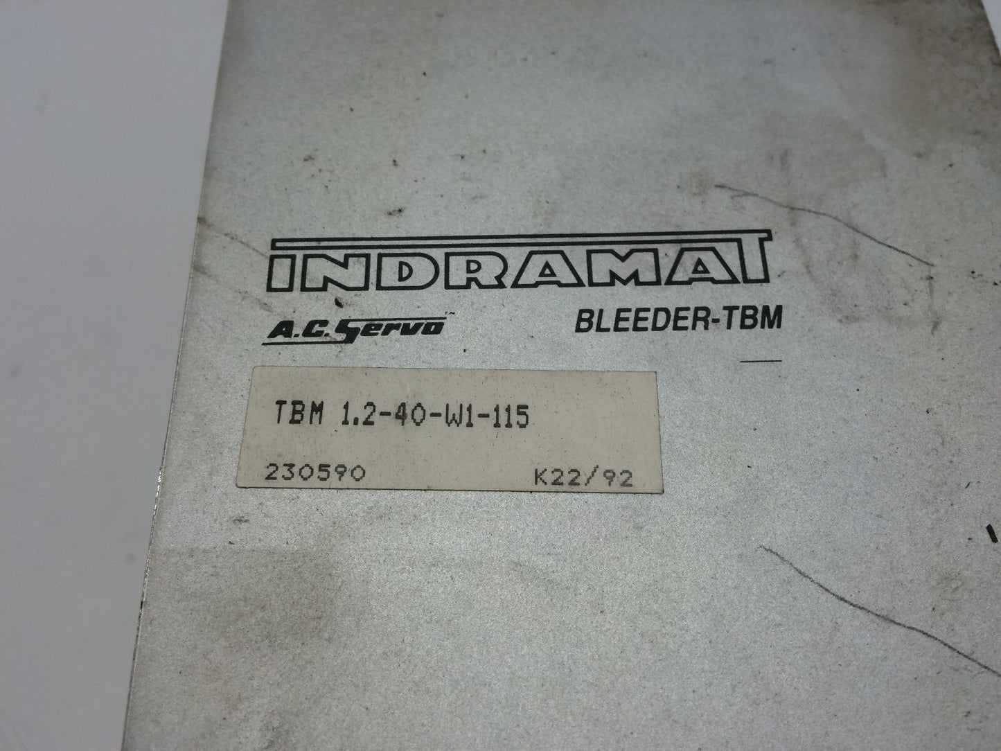 Indramat Tbm 1,2-40-W1-115 Ac Servo Bleeder Tbm Tbm 1.2-40-W1-115,Bm