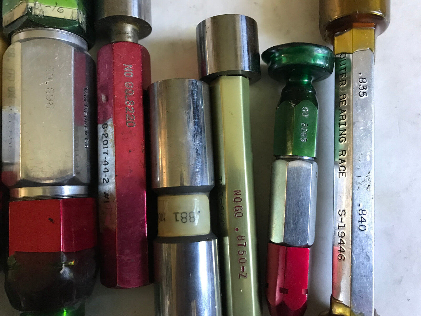 Lot Plug Gage Go Nogo Van Keuren .835,840,696,698,8236,8220,8085,881,8750,Es