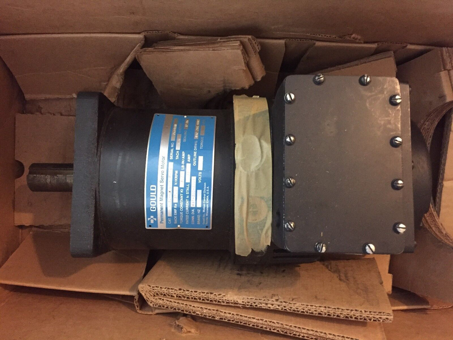 New Gould M131-H60b-9Y0f-Ch Permanent Magnet Servo Motor 33A,37.8 Torque,Ck