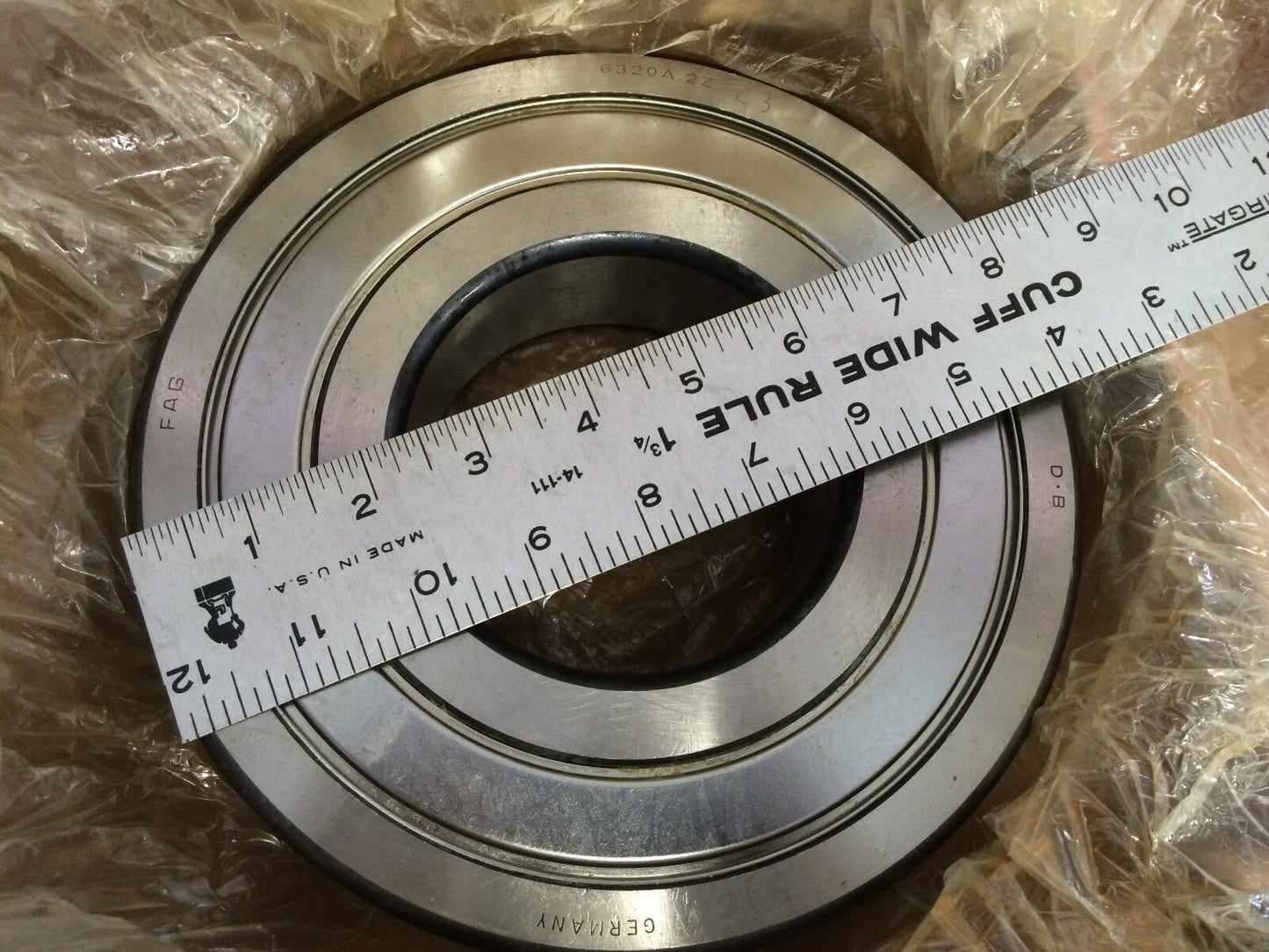 New Fag 6320Zr,6320A.2Z C3 Roller Bearing, 100Mm X 215Mm X 47Mm,6320A 2Z,Th