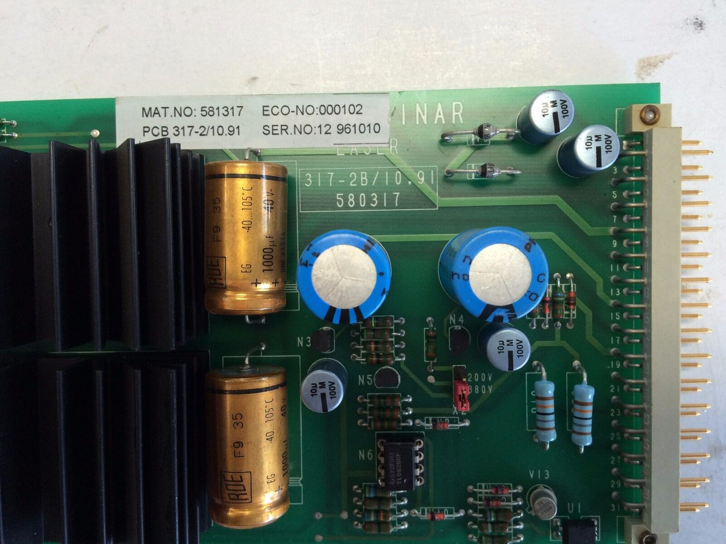 Rofin-Sinar 317-2/10.91,581317,Rofin 000202,Sinar 317-2B/10.91 ,580317 Board,An