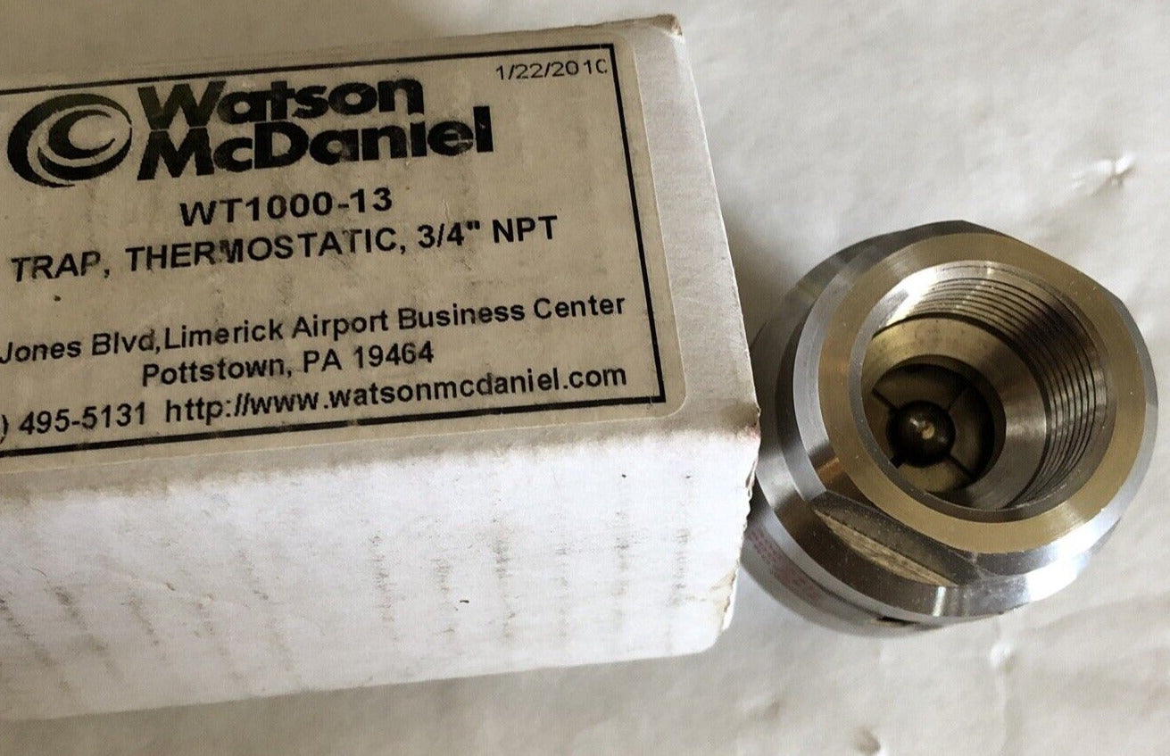 3/4 Watson Mcdaniel Wt1000 Wt1000-13 N Thermo Dynamic Steam Trap Pmo 300,Bu,Al