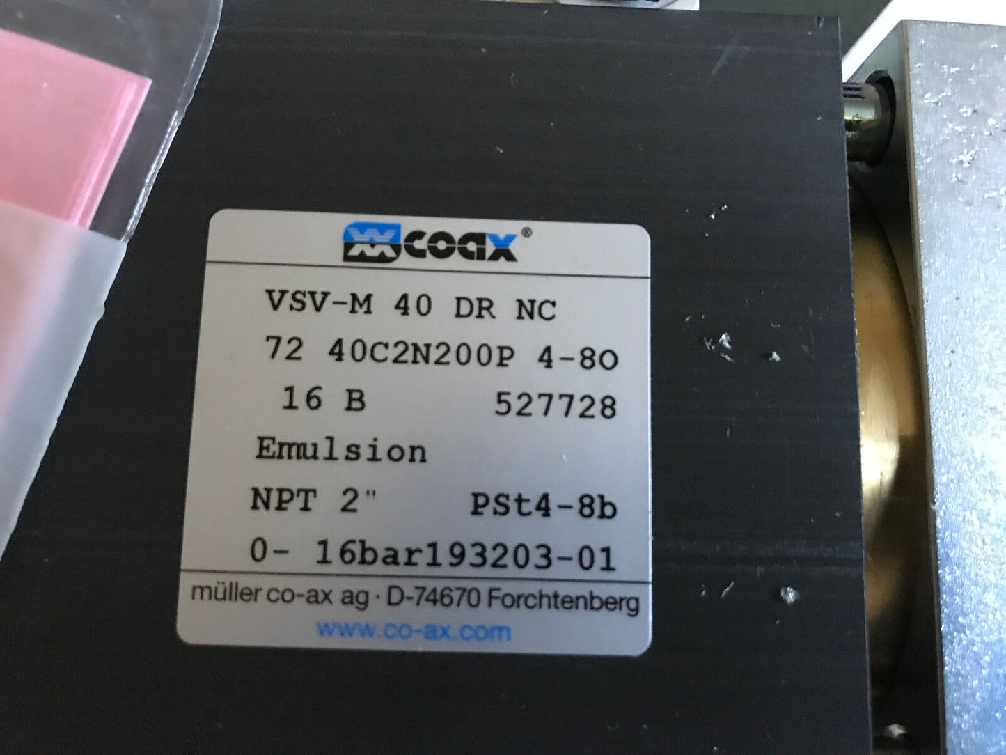 2" Co-Ax Vsv-M 40 Drnc,72 40C2n200p 4-80 Valve,Rexroth Gt-010061-00440,24Dc,Ax