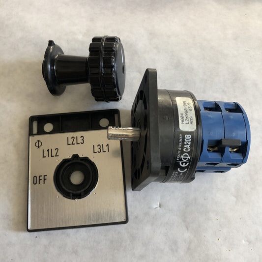 New Kraus & Naimer Ca20b-A004-621 Kn1 Rotary Switch Ca20b,A004, L26900/001,Bk,Eb