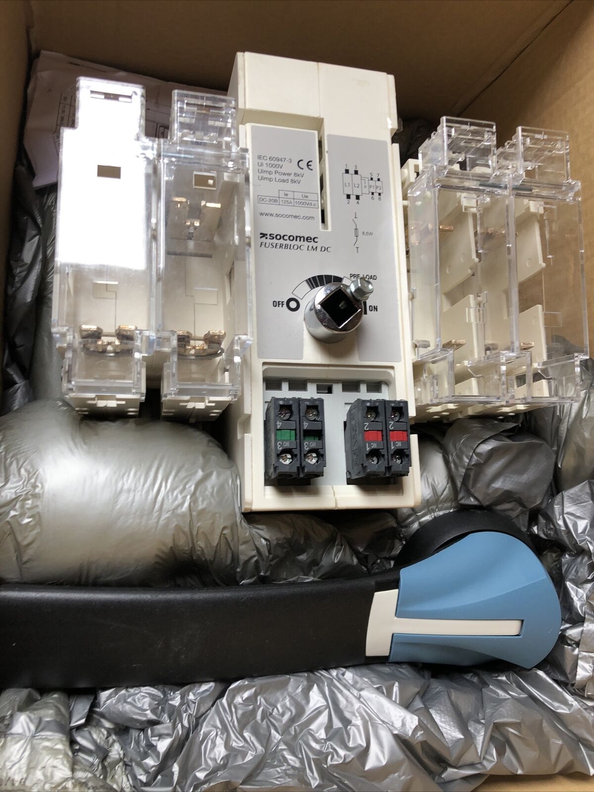 Socomec 38Dr 2012,Fuserbloc Lm Dc,Iec 60947-3 General Switch 125A,Ui 1000Vdc,Fm