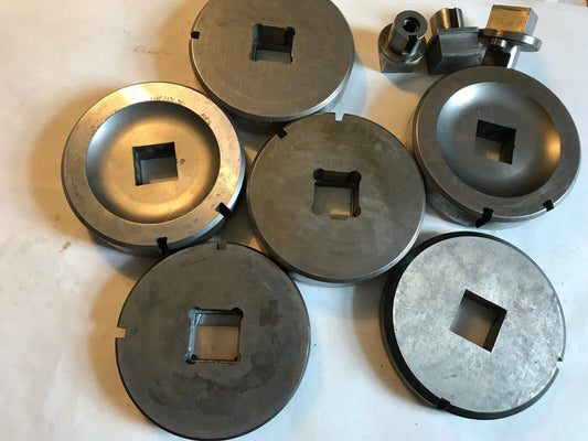 Lot 3 Sets Strippit Amada Thick Square Punches & Dies,Wt 1.190,1.125,1.062,Ad