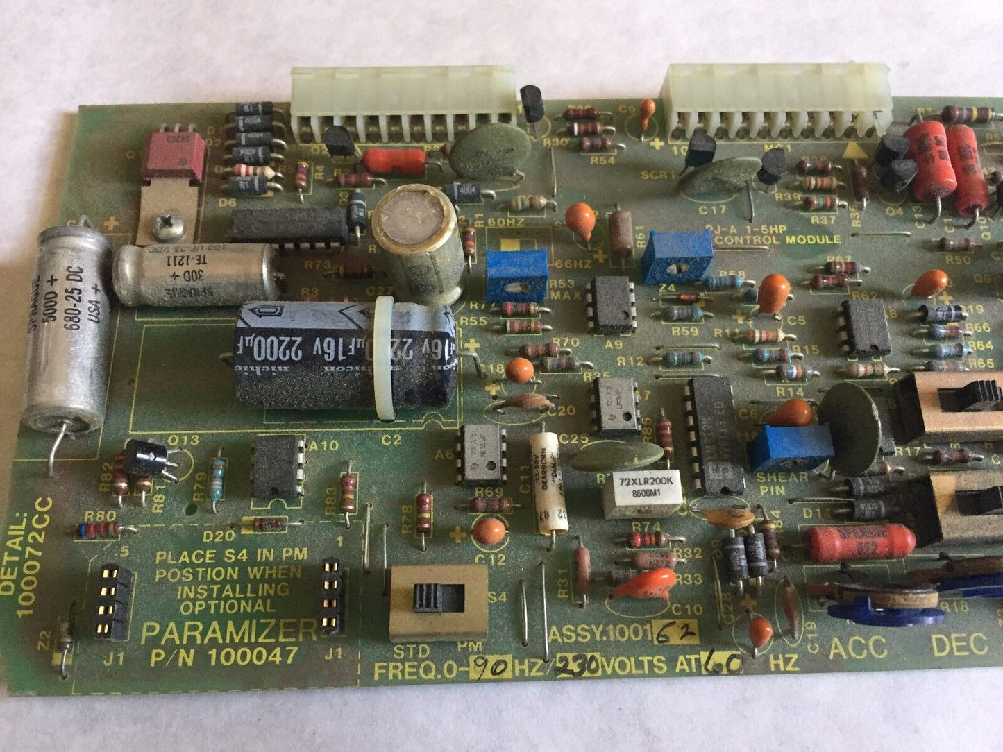 100072Dd, 100162,Paramizer 100047 Analog Control Module Pj-A 1-5Hp,Bw
