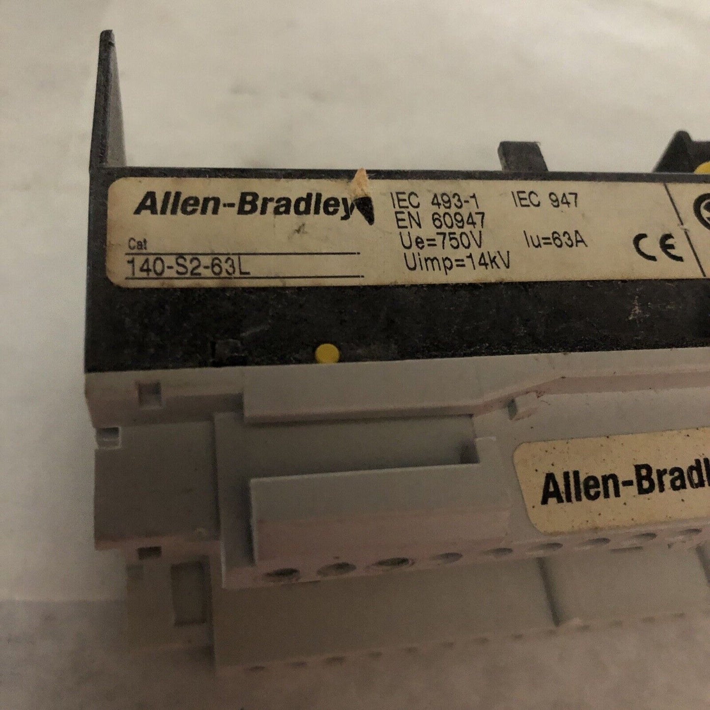 Allen Bradley 140-S2-63L,63 A Manual Starter A-B 140-Gs3163l,Iec 439-1,947-7,Bf
