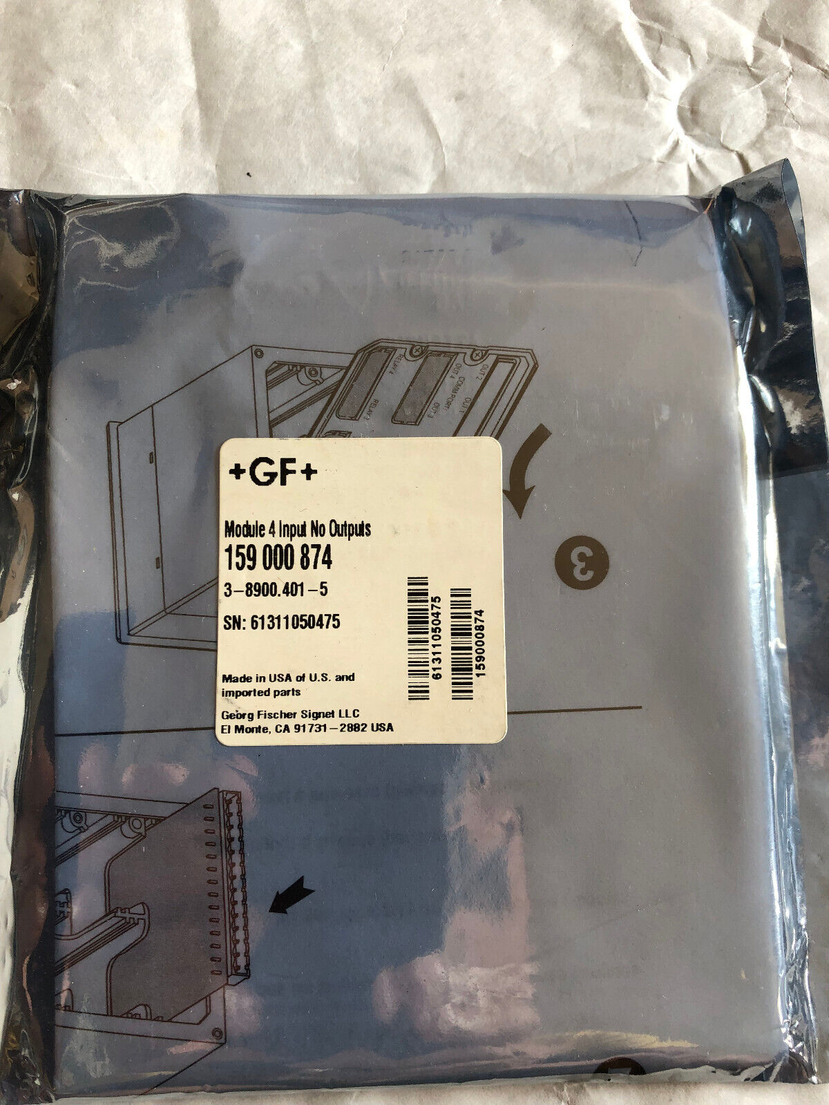 New +Gf+ 3-8900.401-5 Module 4 Input / No Outputs. 159 000 874,159400129 B5,An