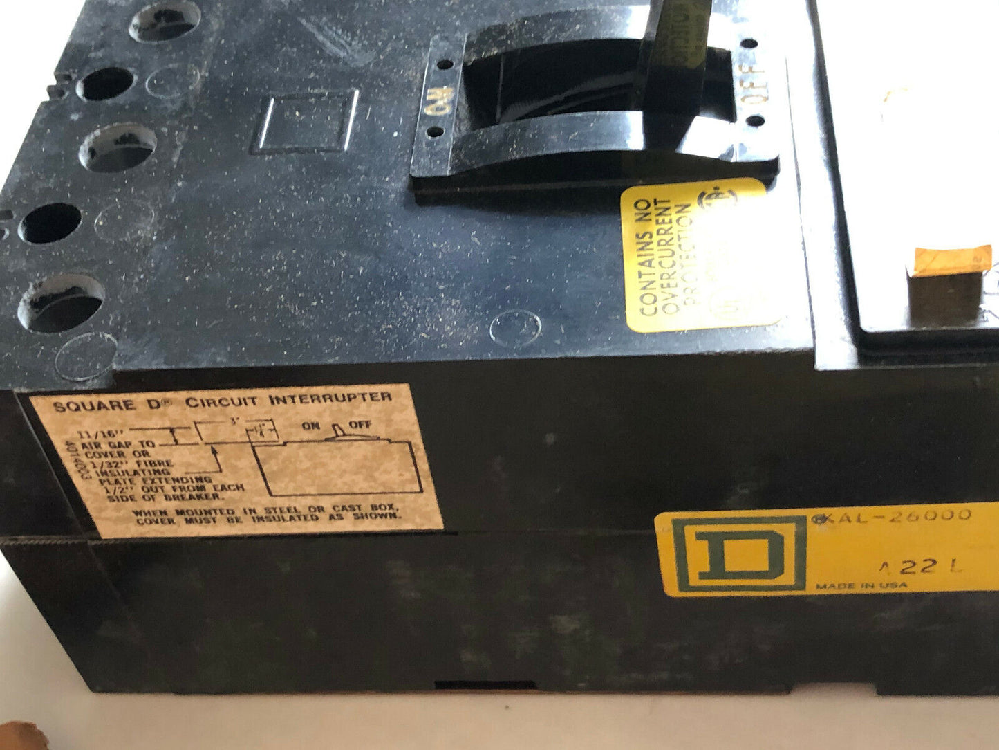 New Square-D Kal 26000 Molded Case Switch,2-Pole,225Amp Max,600Vac,1-Kal26000,Ar