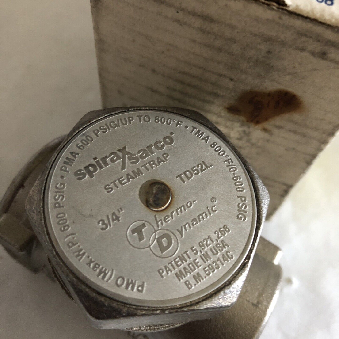 New 3/4" Npt Spirax Sarco 3/4 Td52l,B.M. 59314C Thermo-Dynamic Steam Trap,Bu