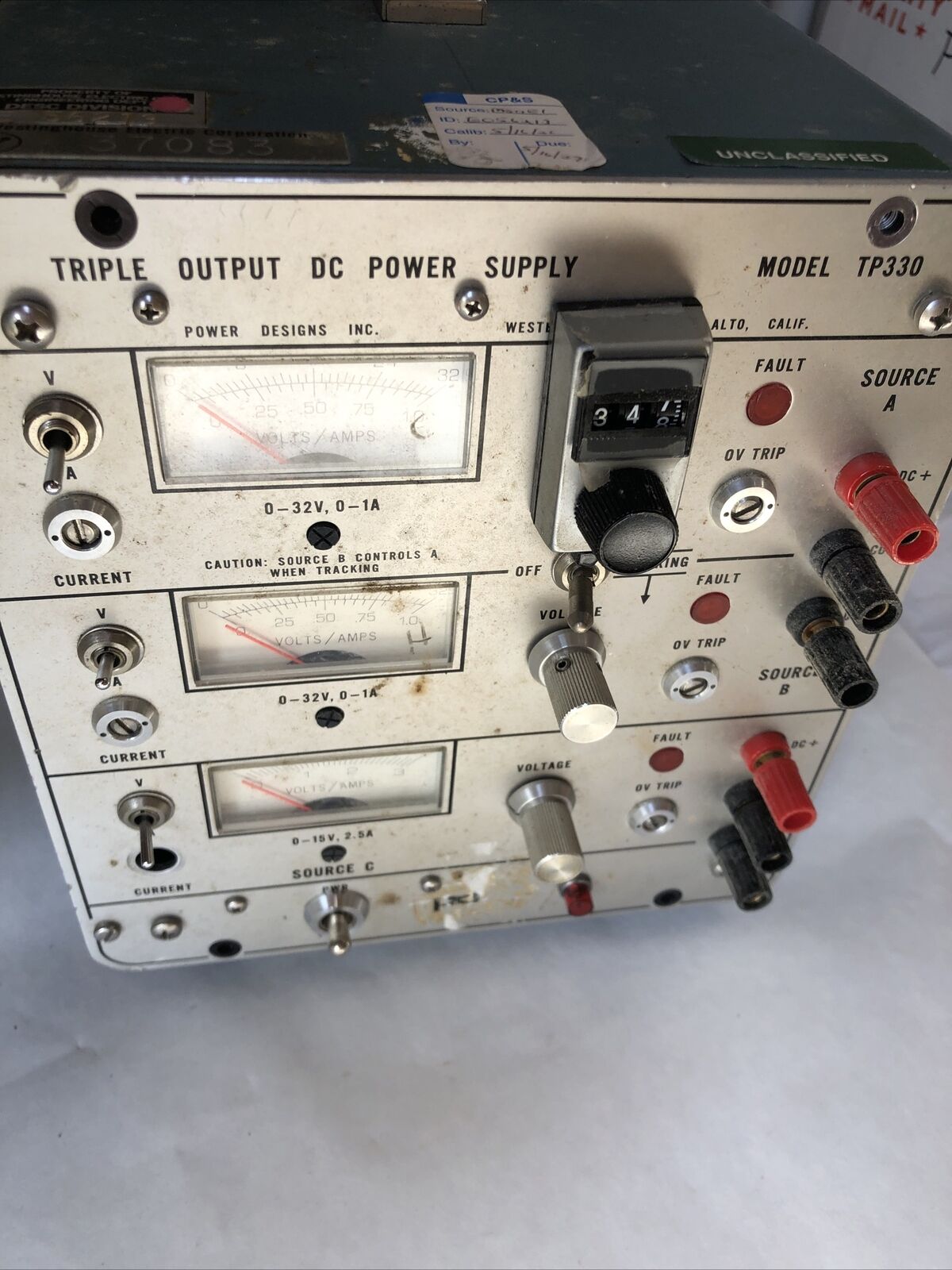 Westinghouse Tp330 Triple Output Power Supply,0-32V,0-1A,E 56213,37083,Fk