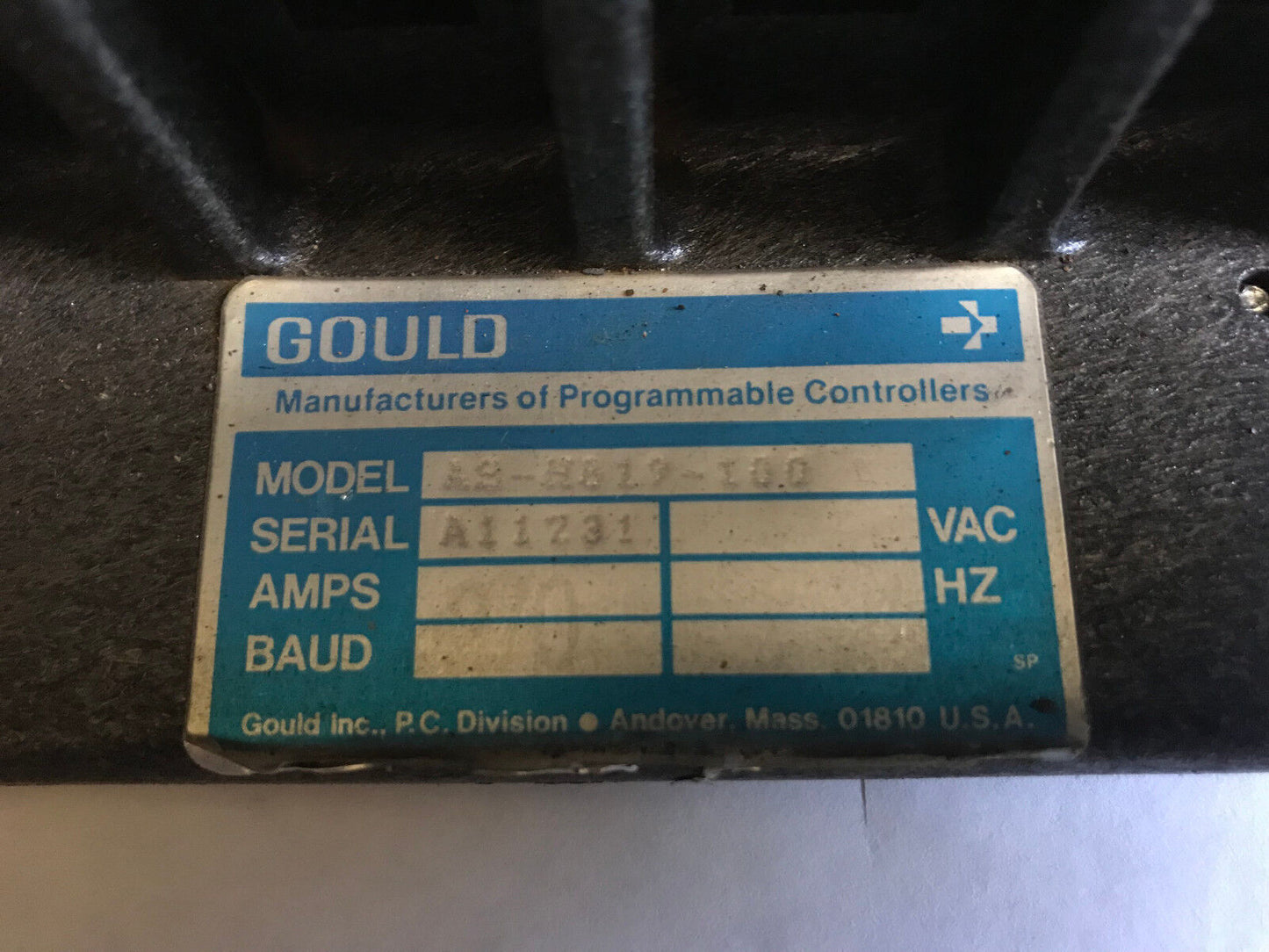 Gould As-H819-100 Modicon Plc Expansion Chassis & 7 I/O Modules B804,B827,Ae