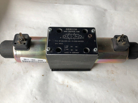 New Serdim Sp-Mm-Dsv-43-1-10-0060-Nnvn24 Hydraulic Solenoid Valve,12Vdc,2.4A,Ta