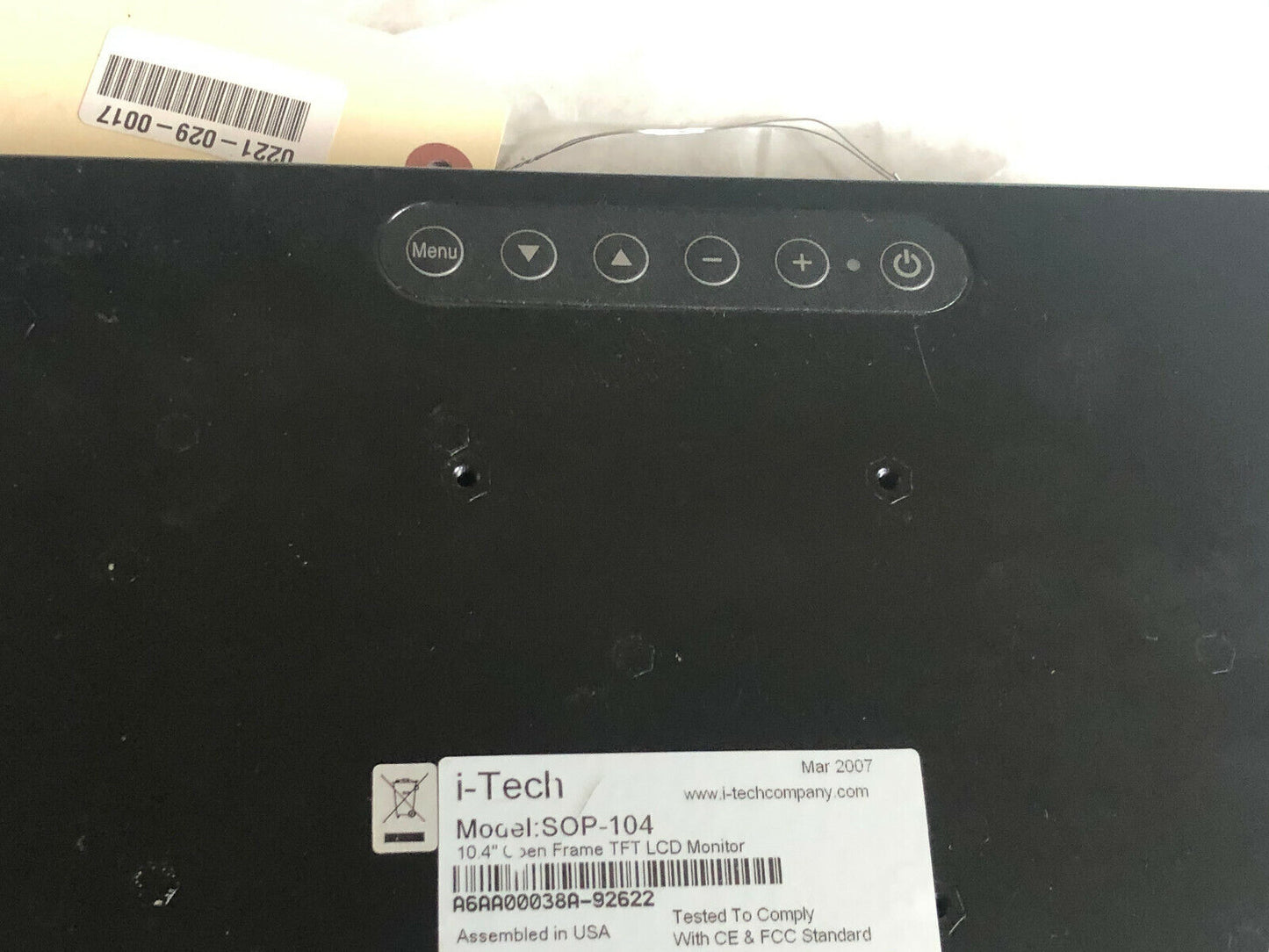 Itech Sop-104 Open Frame Tft Lcd Monitor, Itech S0p-104,Bg