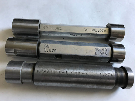 Lot The Pipe Machinery Go No Go Plug Gage 1.065 1.078 1.079 1.085 1.065 1.074,Ac
