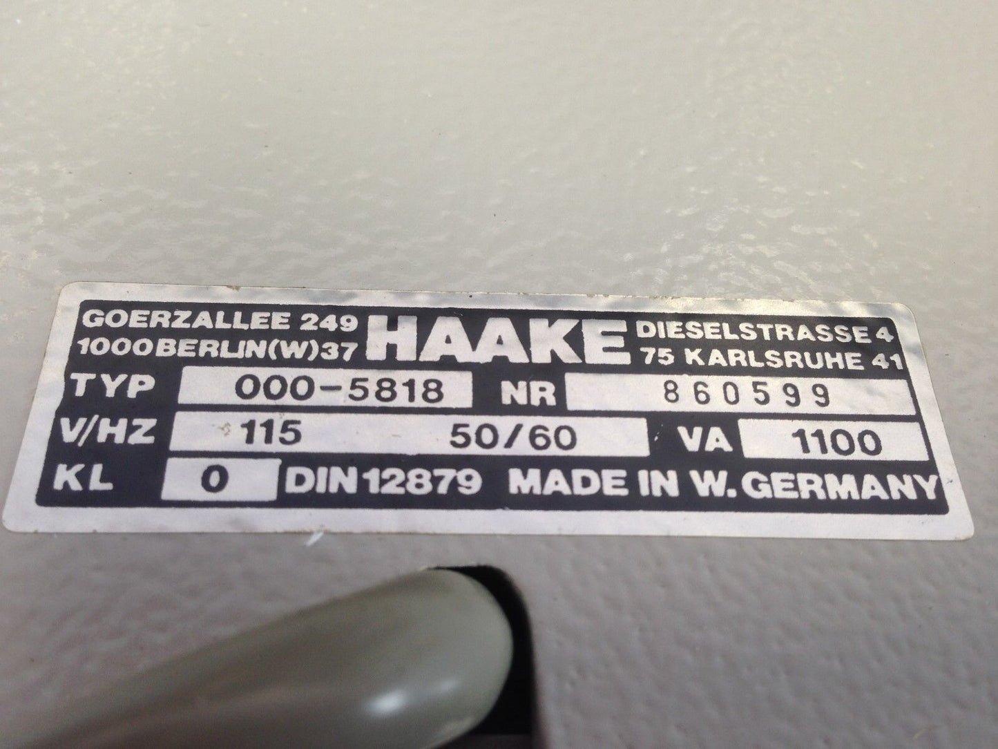Haake 000-5818 Water Circulator/Pump,Fe2 115 Vac 860599 (No Probe Included!!),Ey