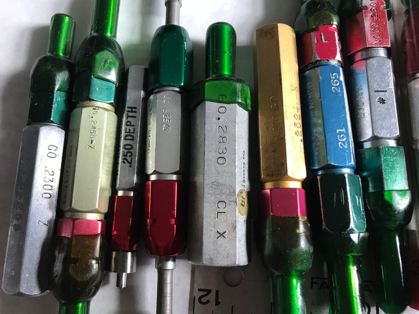Lot Plug Gage Go Nogo Van Keuren .2450,2600,250,2958,2502,2777,2300,2505,190,Es