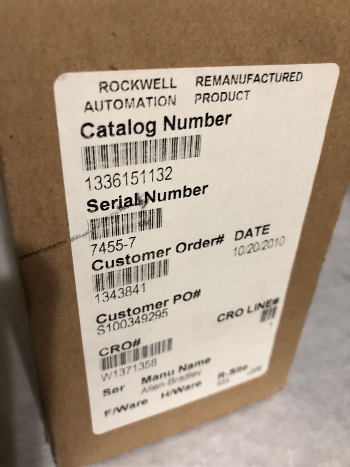 Allen Bradley 1336-151132 Power Supply,151132,7455-7,151083 Rev12,5Hp,380/460,Fc