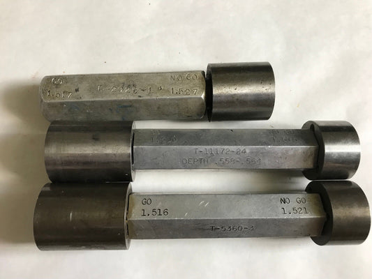 Lot The Pipe Machinery Go No Go Plug Gage Nogo 1.516 1.521 1.527 1.509 1.515,Ac