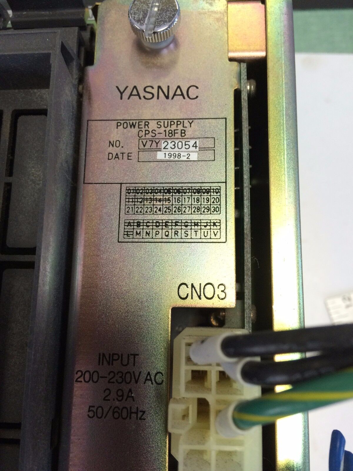 Yaskawa Cps-18Fb Yasnac Cnc Control, Mcp01,Mif01,Mcp02b,Msv01b,Cps-18Fb,Ez