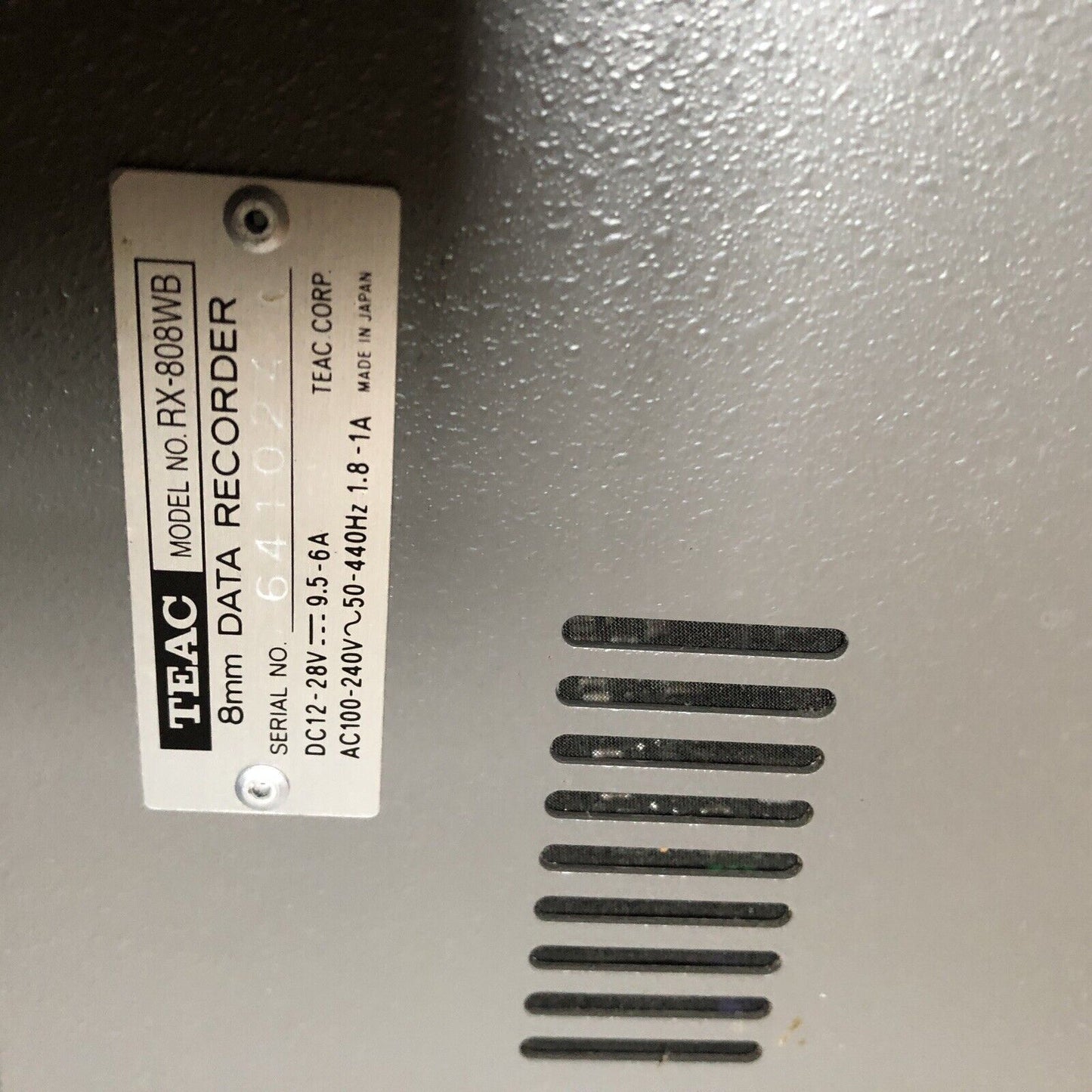 Teac Rx808wb Teac Rx-800 8Mm Data Recorder,Bg