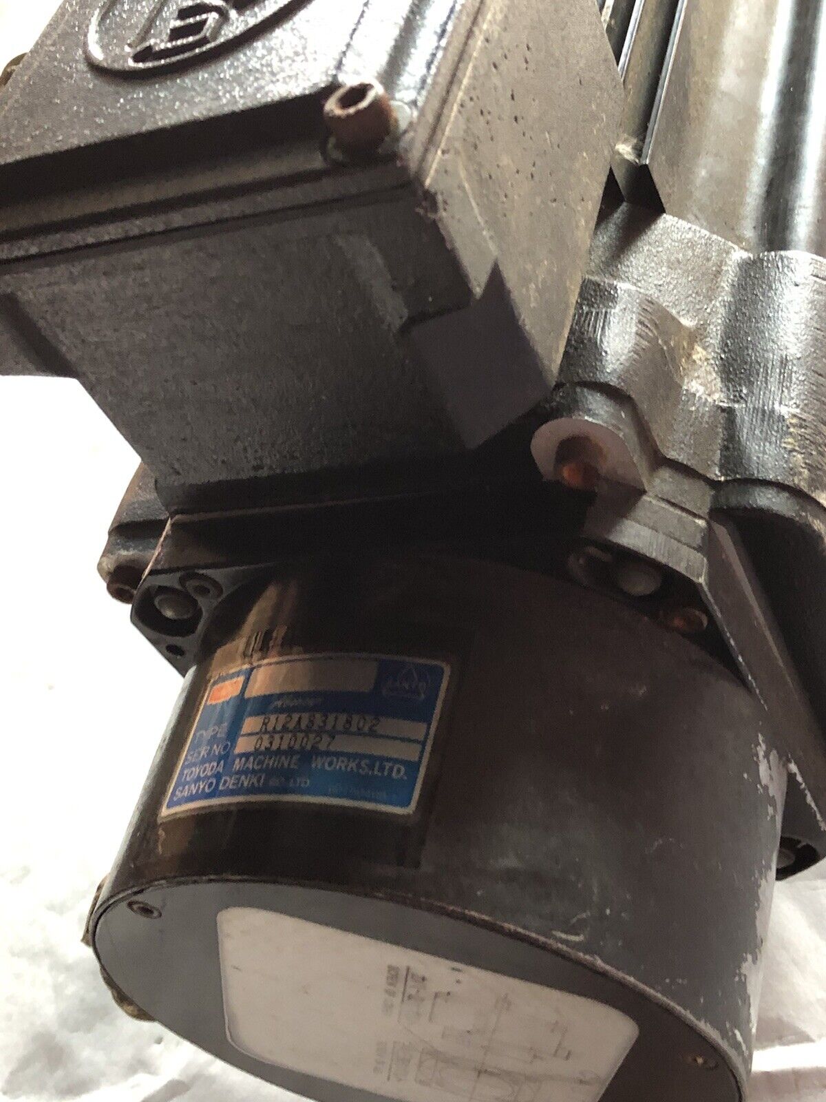 Toyoda 20Bm090bxdt0,Servo Motor,Sanyo Denki R12a831802,Shaft Dia. 7/8",Ck
