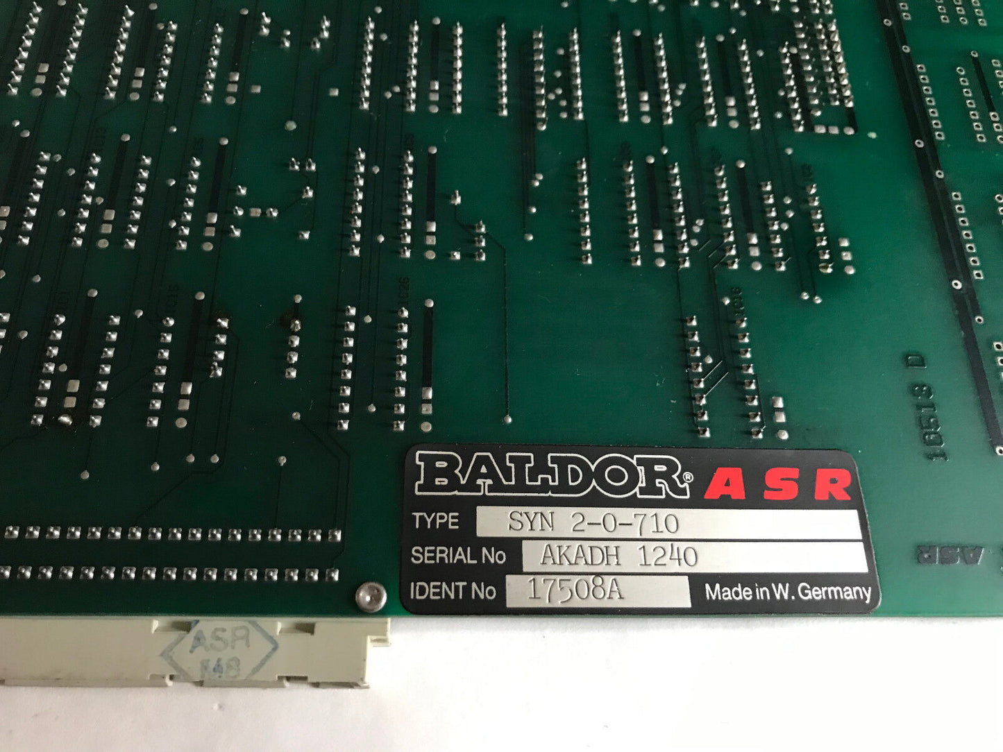 Baldor 10513D,Asr Plc Pcb Board 10513 D  Typ Syn-2-0-709, Typ Syn 2-0-710,St