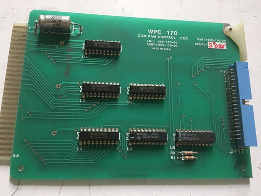 Web Printing Wpc 170,800-170-00 Com Ram Control Ccr,Lg-1,185-170-00,Es