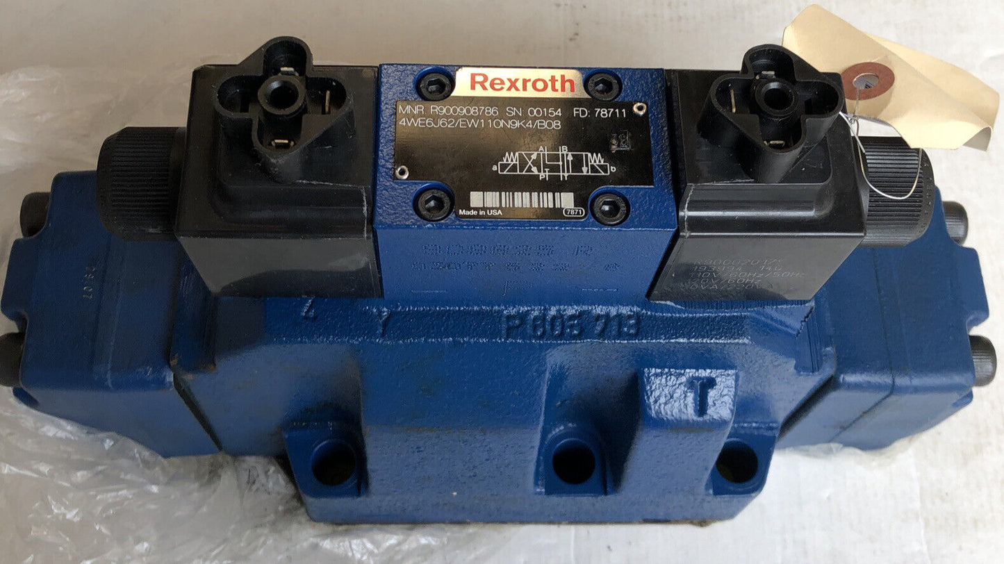 Rexroth 4We6j62/Ew110n9k4/B08 R900908786,R978916416 Hydraulic Direction Valve,Ch