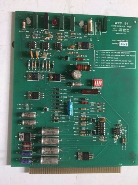 Web Printing Wpc 54, 800-054-00 Auto Center Wgs,Lg-1,185-054-00,Es