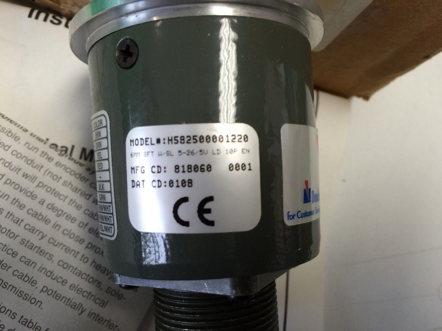 Danaher H5b2500001220,6Mm Sft W/Sl 5-26/5V Ld 10P En Dynapar H582500001220,Cf