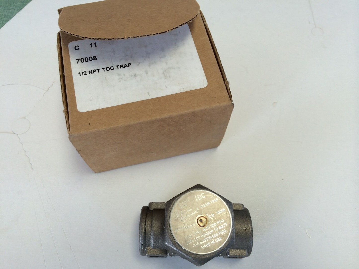 New 1/2" Npt Tdc Spirax Sarco Thermo-Dynamic Steam Trap B.M. 70008 ,Eb,Aj
