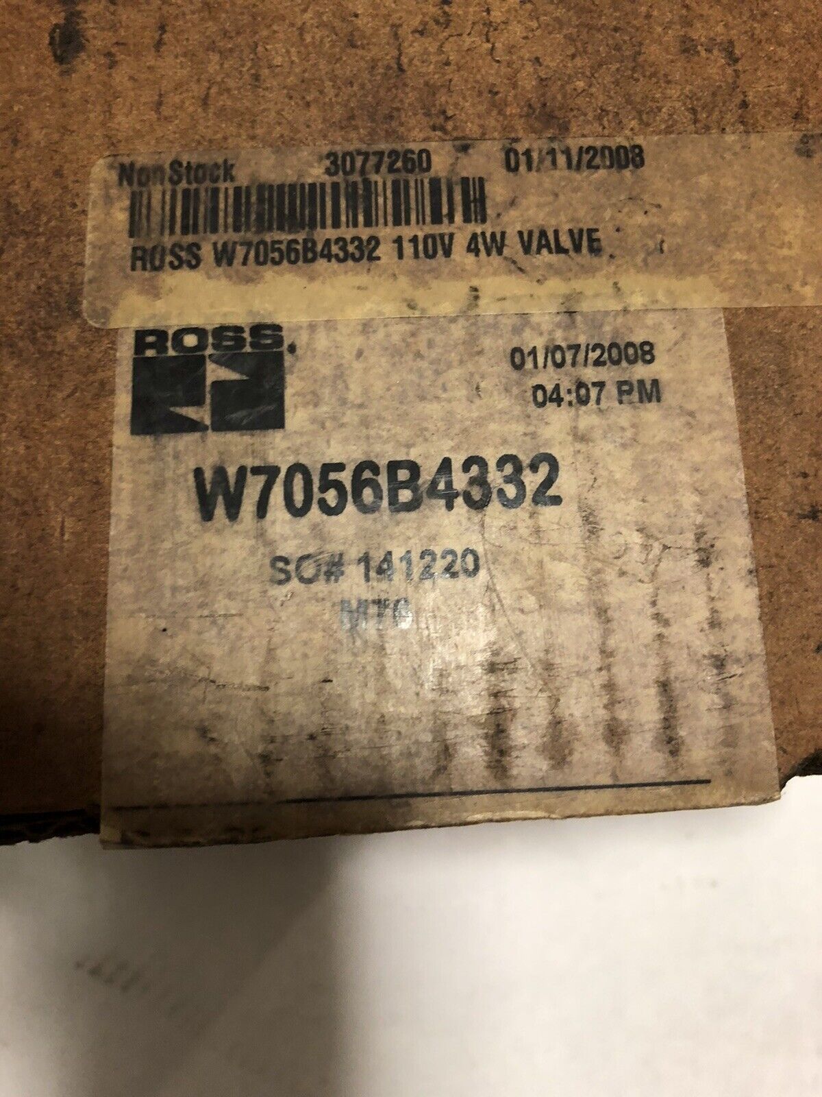 New Ross W7056b4332 Valve,Eg