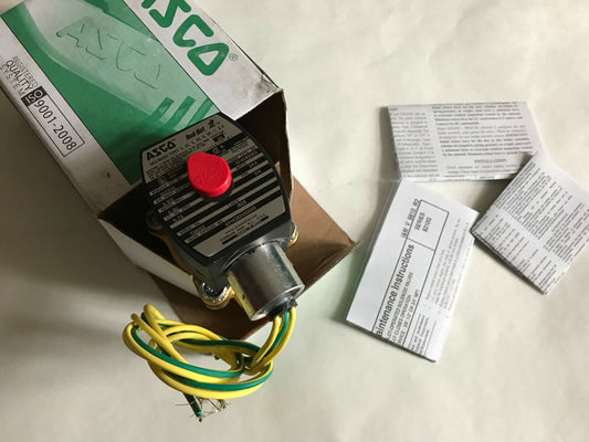 New Asco Efhc8210g009,302376 Solenoid Valve Mx140 250Vdc Red Hat Control 3/4",Aw