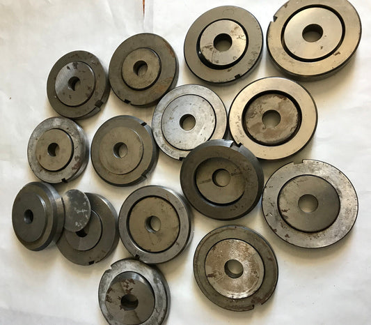 Lot 15 Sets Wilson Thick Turret Round Punch Die 2.765" & Up 5,3.281",3.375,Sd