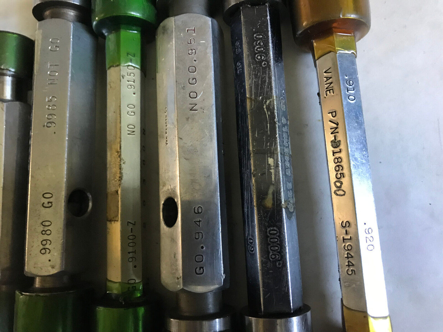 Lot Plug Gage Go Nogo Van Keuren .9000,9050,910,920,9100,9150,946,9980,9050,Es