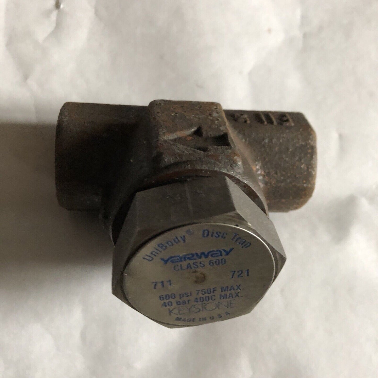 Yarway 3/8” 711,721 Unibody Disc Steam Trap 3/8 Npt,110822-01,Class 600,Al,Ay