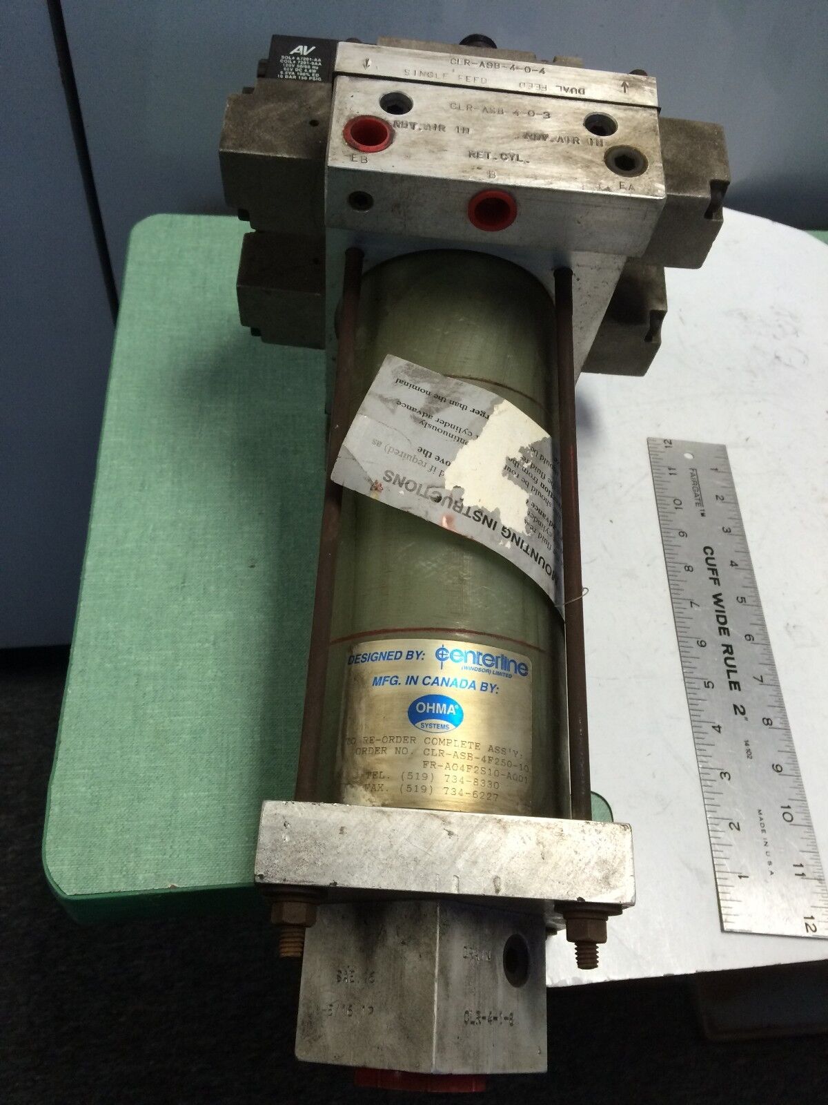 Ohma Clr-Asb-4F250-10,Clr-Asb-4-0-4, Centerline Clr-Asb403,A7201-Aa Lube Pump,Bg