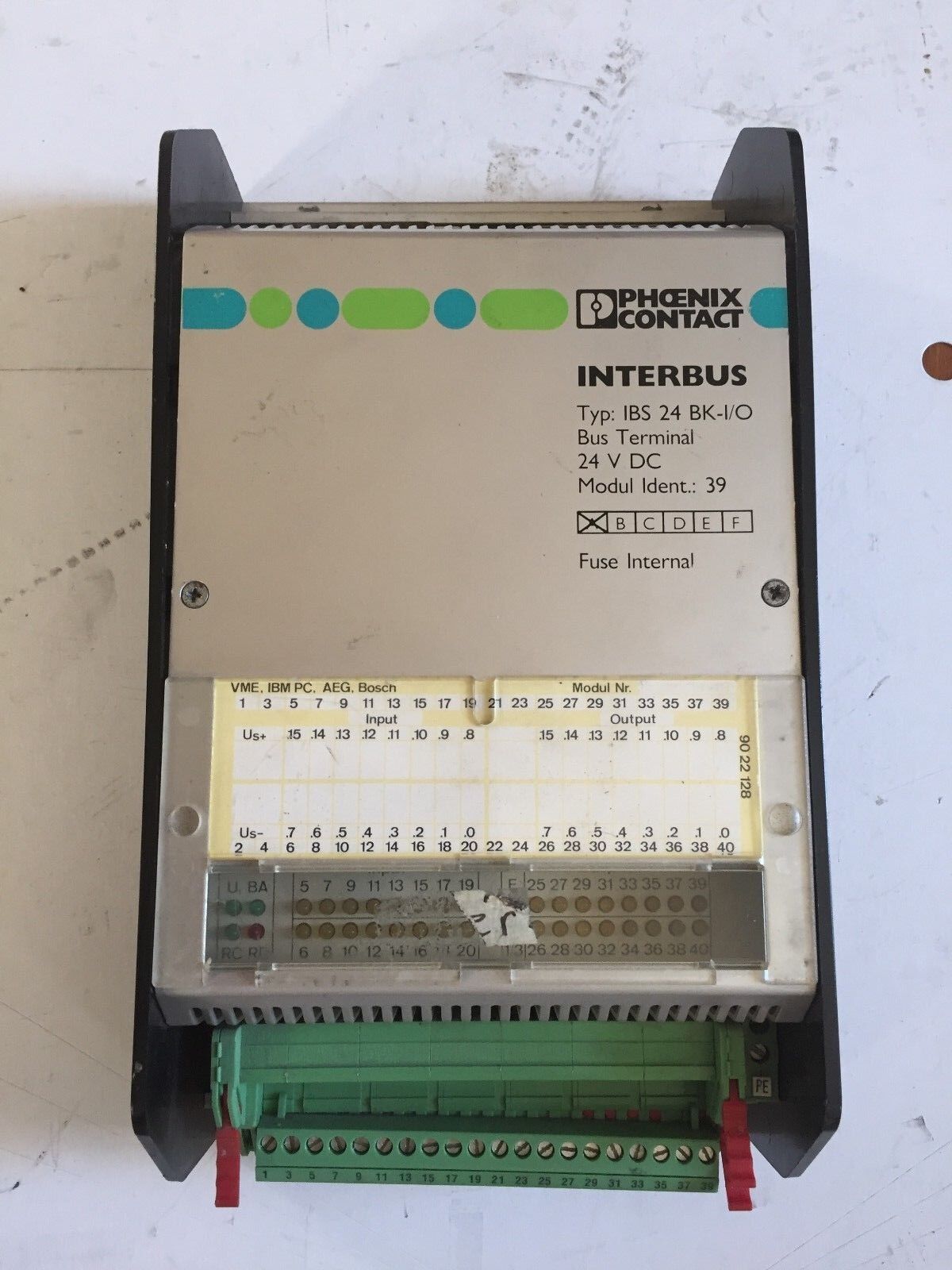 Phoenix Contact Ibs 24 Bk-I/O,Interbus Bus Terminal Module 24Vdc,By