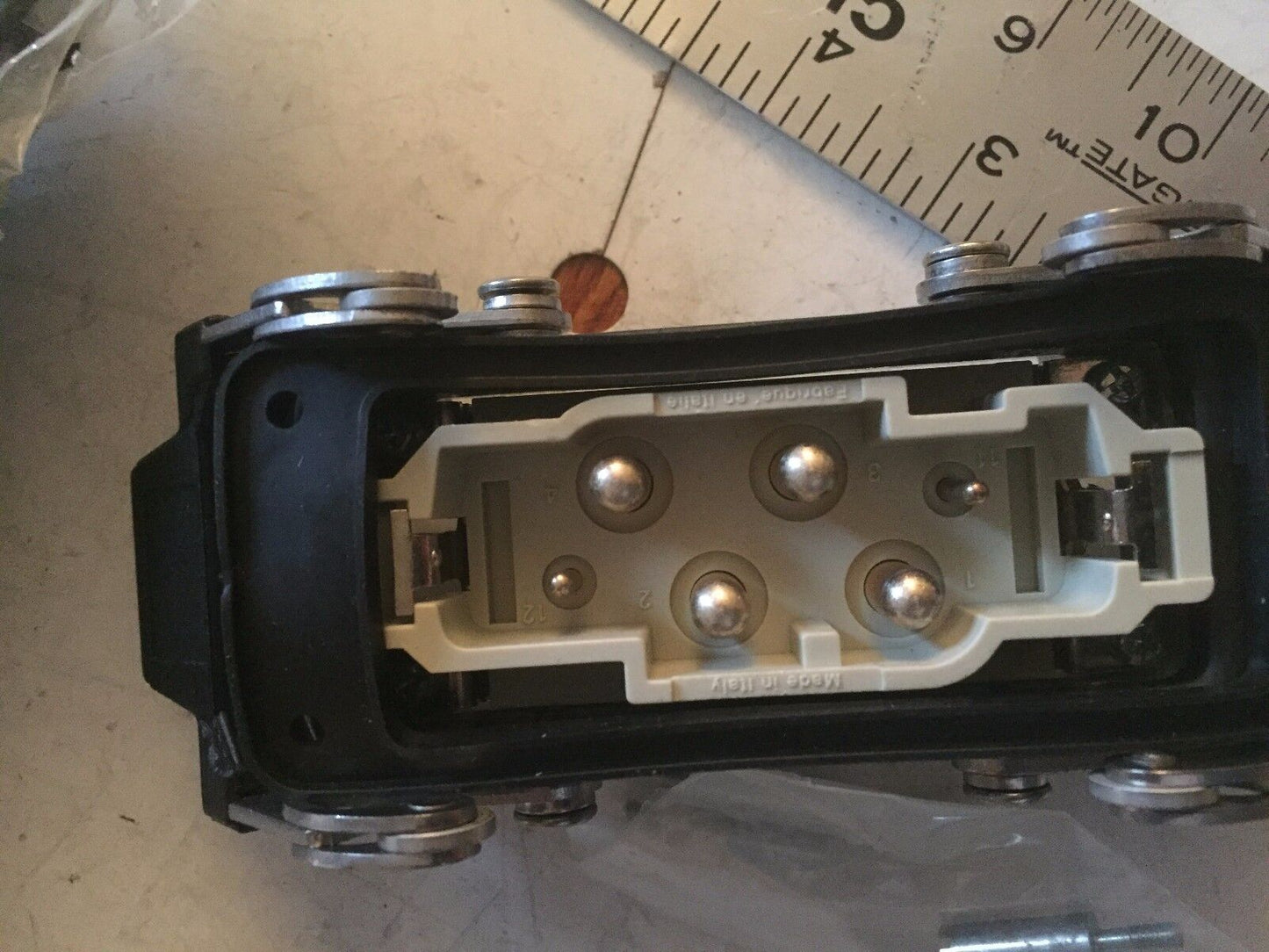 New Lot 2 Amphenol 23704,6 Pole Electrical Connector Ilme, P25073 Kirby Risk,Aa
