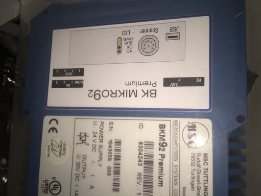 New Bk Mikro Bkm92 Premium,6304243 Rev 1.03,Bk Micro92 Premium,Fk,Fc