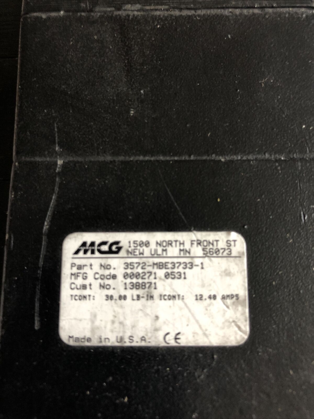Mcg 3572-Mbe3733-1 Servo Motor,Bd