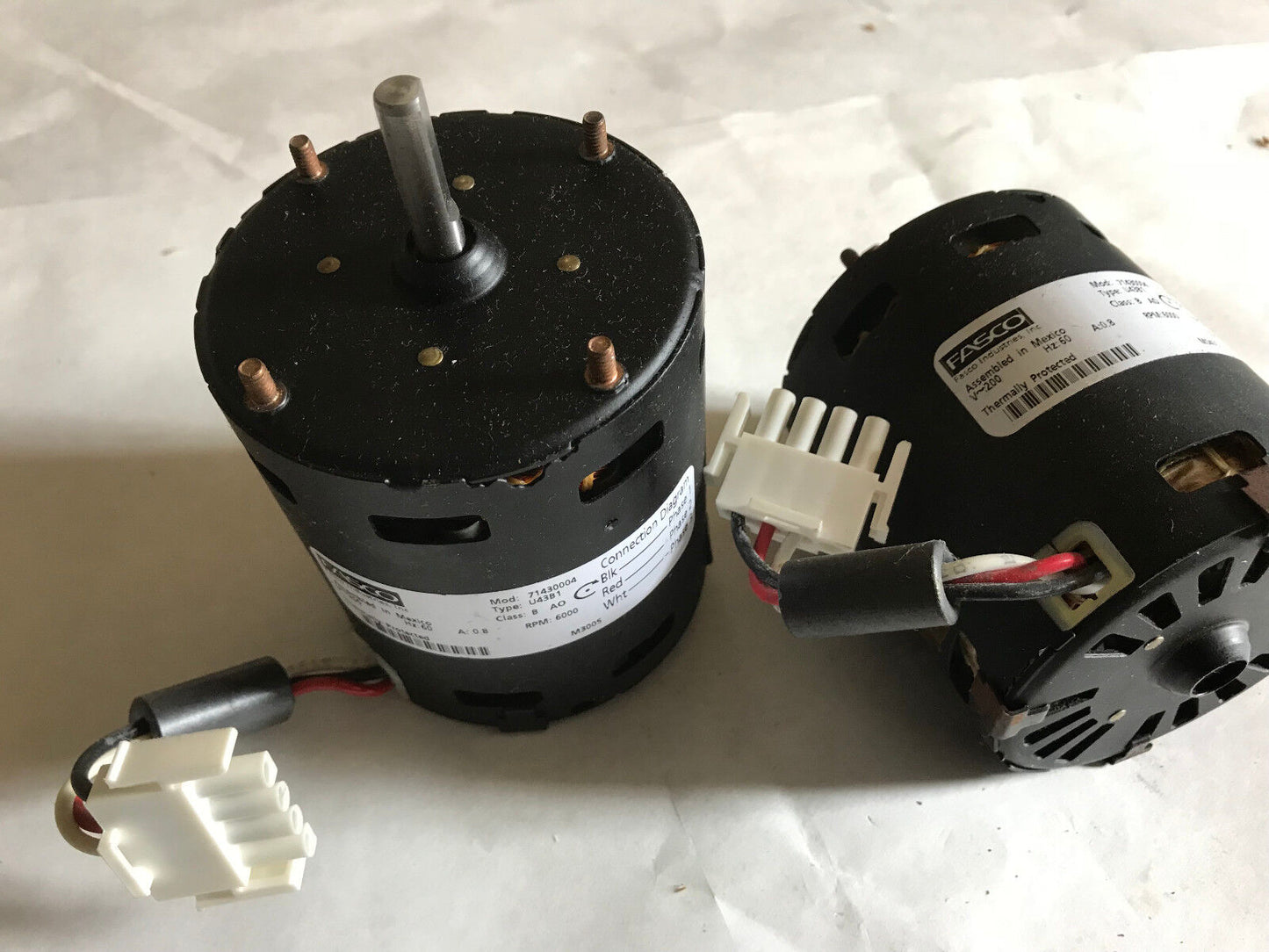 New Fasco 71430004 Ac Motors, 200Vac,6000-Rpm,Type:U43b1,Ej,Aa,Aj
