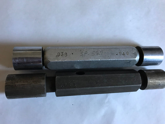 Lot The Pipe Machinery Go No Go Plug Gage .938,.940,.915,.917,Sa