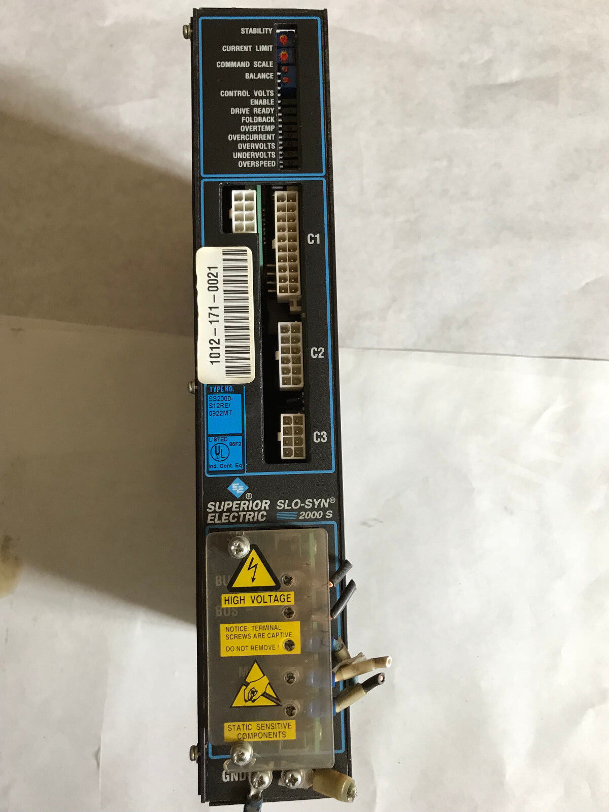 Superior Electric 2000S, Slo-Syn,Ss2000-S12re/0922Mt Servo Motor Amplifier ,Ab