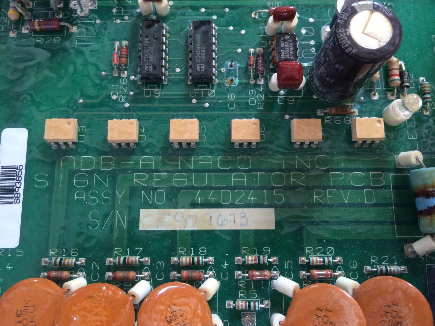 Adb Alnaco 44D2415 Rev D, Sign Regulator Pcb  ,Ec