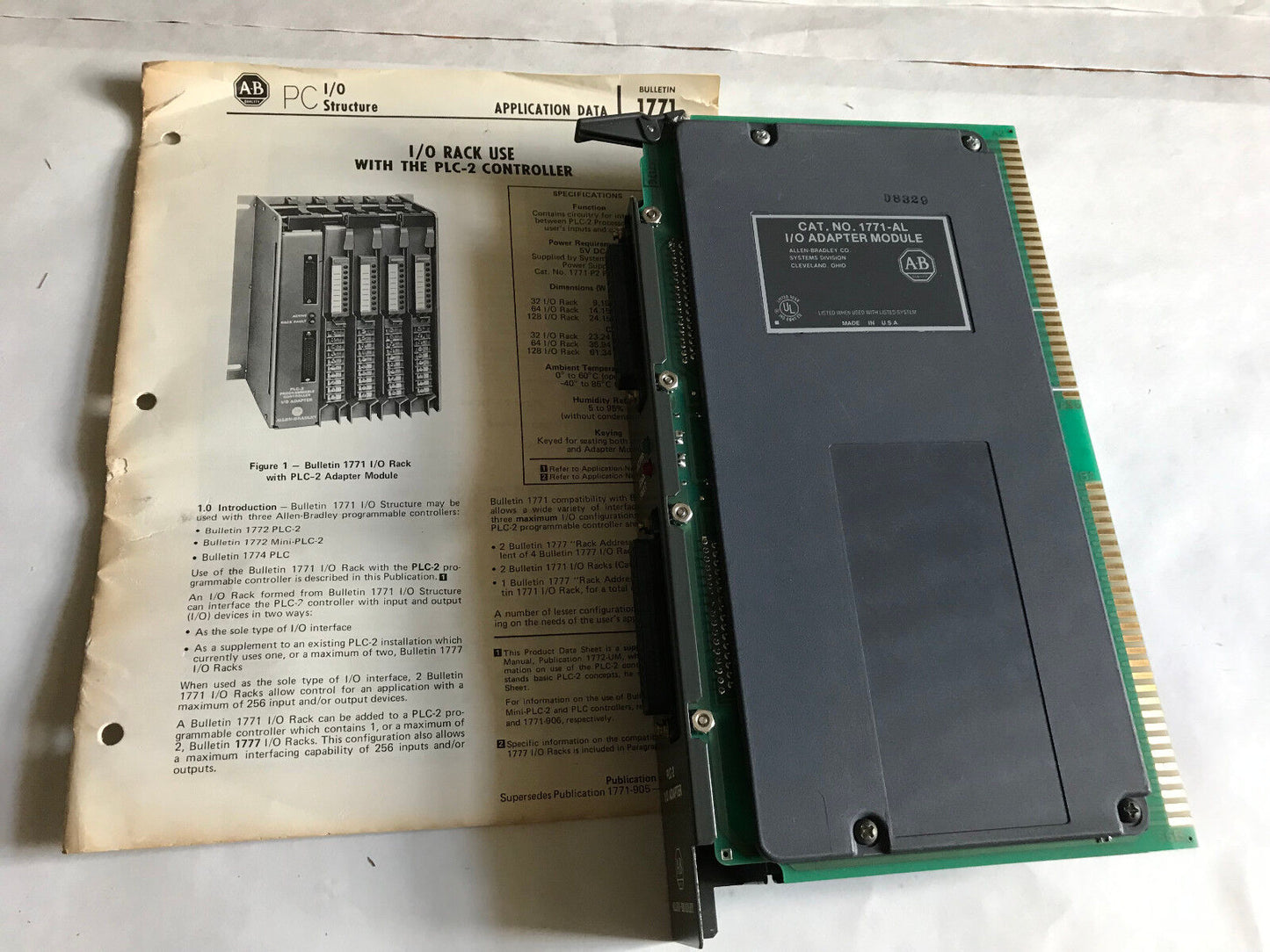 New A-B Allen-Bradley 1771-Al I/O Adapter Module Plc-2 I/O Adapter,Sh