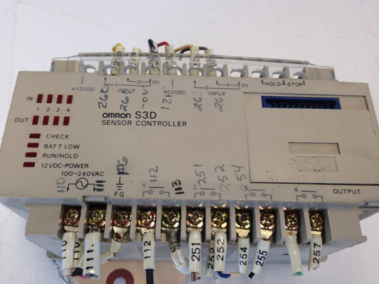 Used Omron S3d-Ckf S3d Sensor Controller, 100-240V,15Va-In, 250Vdc, 3A  Ground9